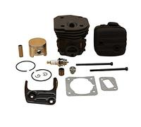 XEDLAMP Ensemble de boulons silencieux d'échappement à piston cylindre 45 mm, for Husqvarna, pièces kit reconstruction moteur tronçonneuse 353 Cylindre de tondeuse à gazon