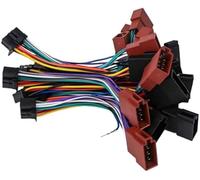 XEDLAMP Faisceau de câbles stéréo de voiture 16 broches vers Iso, pour faisceau pour audio, pour câble adaptateur de lecteur CD radios pour Pioneer avec connecteur câblage conversion