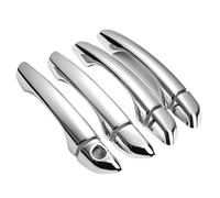 XEDLAMP for Peugeot, 3008 2017 2018 2019 2020 2021 2022 Fibre de Carbone Chrome poignée de Porte de Voiture Garniture Autocollant Accessoires de Style Couvre-poignée de Porte de Voiture(Silver)