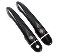 XEDLAMP for Renault, Alpine Vision A110 2017 2018 2019 2020 2021 Couvercle de poignée porte voiture en fibre carbone brillant Garniture de couvercle de poignée de porte de voiture(Black 1key 2 Button)