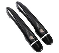 XEDLAMP for Renault, Alpine Vision A110 2017 2018 2019 2020 2021 Couvercle de poignée porte voiture en fibre carbone brillant Garniture de couvercle de poignée de porte de voiture(Black 0key 2 Button)