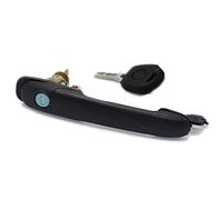 XEDLAMP Poignée de porte avant gauche droite avec barillet serrure, for Ford, GALAXY 1995-2006, longueur broche 33MM 6K0837205 6K0837206 Kit de poignées de porte de voiture