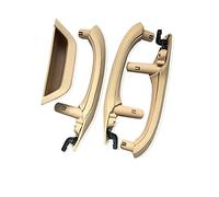 XEDLAMP Poignée de porte intérieure LHD RHD avec garniture en cuir, ensemble complet, for BMW, for X3 X4 F25 F26 2010 - 2016 Remplacement de la poignée de porte intérieure de voiture(LHD 7PCS Beige)