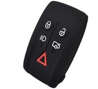 XEDLAMP Porte-clés de Voiture à 5 Boutons, for Jaguar, XK XF XJ8 XK8 XRR 2007-2011 2012 2013, Coque Protection en Silicone for télécommande Housse de clé de Voiture