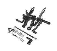 XEDLAMP Repose-pieds arrière réglables en aluminium CNC for moto MT 09, for, MT-09 MT09 FZ-09 FZ09 2013-2016 Pédale de moto(Schwarz)