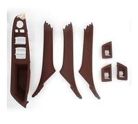 XEDLAMP RHD Poignée de Porte intérieure Voiture Panneau intérieur Pull revêtement d'habillage Conduite à Droite, for BMW, for 5 Remplacement de la poignée de porte intérieure de(Wine red)