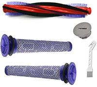 XEDLAMP Rouleau de brosse pour balayeuse Barre de brosse à rouleau 8.85/22.5Cm et ensemble remplacement d'embout pré-filtre lavable, pour Dyson V6 Animal/Fluffy Dc59 Dc62 Sv03