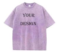 XEDLIY T-Shirt Unisexe en Coton Délavé, Imprimé sur Mesure DIY avec Votre Photo Ou Votre Logo Préféré, Haut Oversize Tendance Color5,XXL