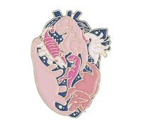 XEDZ Broche en émail en forme de cœur avec rose, interrupteur, champignon, papillon, océan, cœur, dessin animé, métal, badge, punk, Normale, Métal non précieux