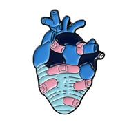 XEDZ Broche en émail en forme de cœur avec rose, interrupteur, champignon, papillon, océan, cœur, dessin animé, métal, badge, punk, Normale, Métal non précieux