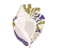 XEDZ Broche en émail en forme de cœur avec rose, interrupteur, champignon, papillon, océan, cœur, dessin animé, métal, badge, punk, Normale, Métal non précieux