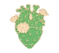 XEDZ Broche en émail en forme de cœur avec rose, interrupteur, champignon, papillon, océan, cœur, dessin animé, métal, badge, punk, Normale, Métal non précieux