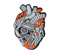 XEDZ Broche en émail en forme de cœur avec rose, interrupteur, champignon, papillon, océan, cœur, dessin animé, métal, badge, punk, Normale, Métal non précieux