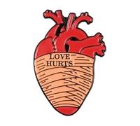 XEDZ Broche en émail en forme de cœur avec rose, interrupteur, champignon, papillon, océan, cœur, dessin animé, métal, badge, punk, Normale, Métal non précieux