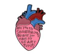 XEDZ Broche en émail en forme de cœur avec rose, interrupteur, champignon, papillon, océan, cœur, dessin animé, métal, badge, punk, Normale, Métal non précieux