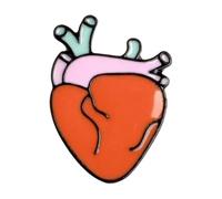 XEDZ Broche en émail en forme de cœur avec rose, interrupteur, champignon, papillon, océan, cœur, dessin animé, métal, badge, punk, Normale, Métal non précieux