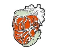 XEDZ Broche en émail en forme de cœur avec rose, interrupteur, champignon, papillon, océan, cœur, dessin animé, métal, badge, punk, Normale, Métal non précieux