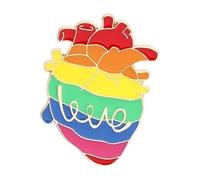 XEDZ Broche en émail en forme de cœur avec rose, interrupteur, champignon, papillon, océan, cœur, dessin animé, métal, badge, punk, Normale, Métal non précieux