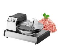 XEEAOFE Cutter Mélangeur à Viande Commercial, Robot Hachoir Électrique Multifonction 5.5L, Mélangeur à Viande Hachoir Buffalo pour Légumes Ail 1500RPM