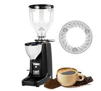 XEEAOFE Moulin à Café avec Meules Plates de 60mm, 19 Réglages de Mouture Précises de l'Expresso à la French Press, Trémie de 500g et Interface Moderne à Écran Tactile LED Black