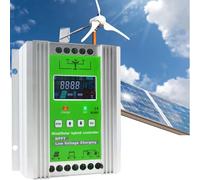 XEEAOFE Mppt Hybride avec Affichage NuméRique, Onduleur Hybride à Trois éTapes, Hybride Solaire-éOlien avec ContrôLeur,24V