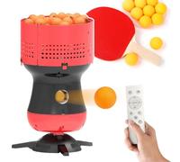 XEEAOFE Robot de Tennis de Table avec Réservoir de 90 Balles, Machine à Balles de Ping-Pong, Contrôle sans Fil, Exercices Programmable-Fréquence/Vitesse de Balle/Rotation/Point de Chute/Hauteur