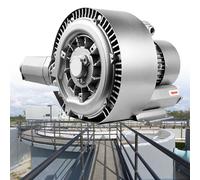 XEEAOFE Soufflante Régénérative 700-1300W, Monophasée/Triphasée, Soufflante Annulaire Vortex Type Grand Débit, pour Aération des Eaux Usées Aquarium Étang à Poissons, Alliage d'Aluminium, Argent 850W