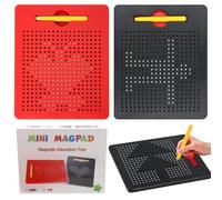 XEERUN Lot de 2 tableaux à dessin magnétiques - Avec 2 stylos - Pour se détendre - 21,5 x 17,5 cm - Rouge et noir