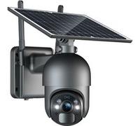 Xega 3G/4G LTE caméra de sécurité extérieure sans Fil à énergie Solaire, inclinable à 355°/95°,2K capteur de Mouvement PIR, Vision Nocturne,