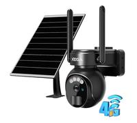 Xega 3G/4G LTE Caméra Surveillance Solaire avec Carte Sim 2K HD Caméra Extérieure sans Fil inclinable à 355°/90° Caméra de Surveillance sans WiFi Vision Nocturne Détection de Mouvement IP66