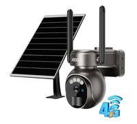 Xega 3G/4G LTE Caméra Surveillance Solaire avec Carte Sim 2K HD Caméra Extérieure sans Fil inclinable à 355°/90° Caméra de Surveillance sans WiFi Vision Nocturne Détection de Mouvement IP66