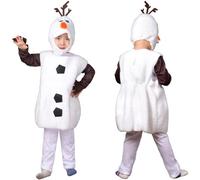 XehCaol Olaf Costume pour adulte et enfant - Blanc - Bonhomme de neige - Costume de détente pour carnaval, Halloween, cosplay (enfant, L)