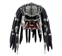 XehCaol Predator Masque de casque Alien Costume pour homme Halloween Hunter Cosplay Accessoires (noir)