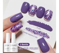 Xeijayi Petite Bouteille Blanche Bonbons Paillettes 2 Pièces/Ensemble (144 192)-Led Nail Gel Art Nail Design Décoration Femme Nail Art Outils.Tangguo Liangpian2se.