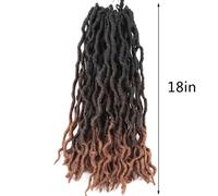 Xeju 18 Pouces 15 Roots Sénégalais Twist Crochet Tresse Cheveux Synthétiques Dreadlocks Box