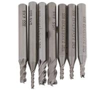 Xeju 1pc Solid Carbide Straight Shank 4 Flute Milling Cutter Drill Bit Kit Power Tool