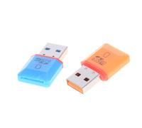 XEjU 2Pcs USB 2.0 Mini SD SDHC TF Flash Memory Card Reader Mini Adapter For Laptop