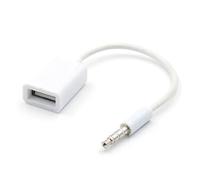 XEjU 3.5mm male aux audio plug jack to usb 2.0 female converter cord cable car mp3