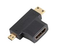 XEjU 3 In 1 Micro Male Mini HDMI male to HDMI Female Cable Adapter Converter