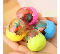 Xeju 8x Drôle Dinosaures Oeuf Crayon Gomme En Caoutchouc Étudiants Bureau Papeterie Cadeau Jouets