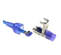 XEjU CAT7 Ethernet Connector Shielded Rj45 10Gbps Crimp Ethernet Adapter Crystal Head