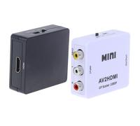 XEjU Mini 3RCA AV to HDMI Converter Adapter Composite AV2HDMI Converter 1080P