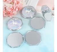 Xeju Mini Miroir Cosmétique Portatif De Sable De Dérive De Miroir De Maquillage Se Pliant Compact Miroir De Poche
