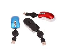 XEjU Mini wired mouse USB retractable optical mouse free drive office gaming mouse