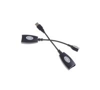 XEjU USB Extension Ethernet RJ45 Cat5e/6 Cable LAN Adapter Extender Over Repeater Set