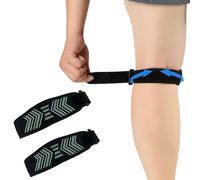 Xekal-2 Pièces Genouillère Rotulienne,Genouillère Sport Bandage,Sangle De Maintien Pour Tendons Rotuliens,Genouillère Réglable Pour La Course Pour Tendinite Randonnée Fitnesstennis