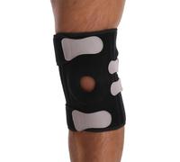 Xekal-Genouillère Sport Strapping Genou Avec Coussin En Silicone Genouillère Ligamentaire Reglable Antiderapante Knee Support Amortissement Des Ressorts Pour Vélo(Gris Foncé)