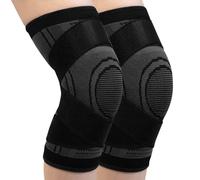 Xekal-Lot De 2 Genouillères Pour Homme,Femme,Genouillère Sportive,Bande De Compression,Support Pour Arthrite,Douleur Articulaire,Lésions Des Ligaments Roulés Et Ménisques (Noir,Xl)