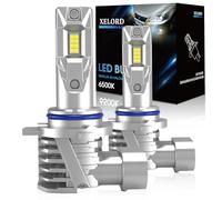 XELORD Ampoule LED HIR2 9012 6500K Lumière Blanche Forte,400% Plus Lumineuse,Adaptée Pour Ampoule De Phare De Voiture,DC 12V, 1:1 Plug And Play (2 Ampoule)