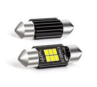 XELORD Festoon 36MM C5W LED Ampoules 6000K,Blanc Veilleuse LED Voiture,pour Feux de Dôme,Feux de Coffre,Feux d'Immatriculation DC 12V,Pack de 2